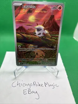 Larvesta 099/086 SV: Black Bolt Illustration Rare Pokemon TCG - Image 1
