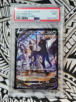 Pokemon Umbreon v Single Strike FA Brilliant Stars TG22 PSA 9 Mint (502) - Image 1