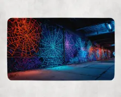 MTG Playmat | Graffiti Web Spider Themed Playmat | Unofficial MTG Playmat - Image 1