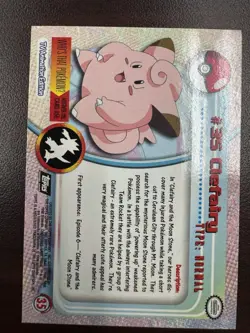 Pokemon Clefairy #35 Topps TV Animation Edition Black Foil NM - Image 2