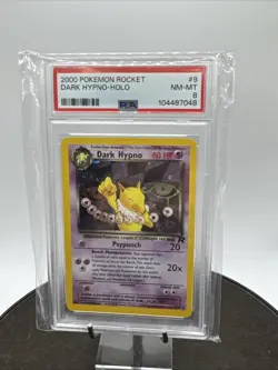 2000 POKEMON ROCKET #9 DARK HYPNO-HOLO PSA NM-MT 8 - Image 1