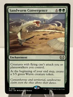 Sandwurm Convergence 195 R Commander: Duskmourn: House of Horror NM MTG - Image 1
