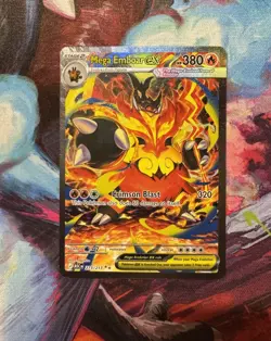 Pokemon ME: Ascended Heroes Mega Emboar ex 273/217 Special Illustration Rare SIR - Image 1