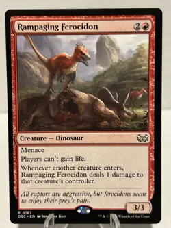 Rampaging Ferocidon 167 R Commander: Duskmourn: House of Horror NM MTG - Image 1