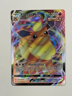 Pokemon TCG Flareon Vmax SWSH07: Evolving Skies 018/203 Ultra Rare - Image 1