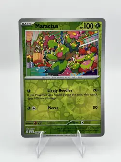 Maractus 008/086 Common Black Bolt Pokemon Reverse Holo Near Mint - Image 1