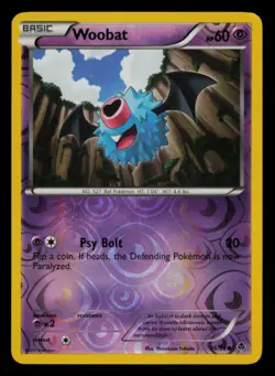Woobat 36/98 Common Emerging Powers Pokemon Reverse Holo Near Mint - Image 1