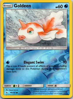 Goldeen 48/214 Common Unbroken Bonds Pokemon Reverse Holo Near Mint - Image 1