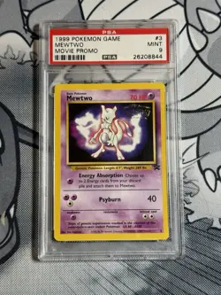 1999 Pokemon Game #10 Mewtwo Holo PSA 9 MINT Vintage PSA Cert - Image 1