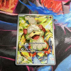 Hisuian Growlithe Illustration Rare Pokemon Twilight Masquerade 181/167 NM+ - Image 1