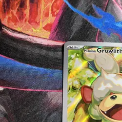 Hisuian Growlithe Illustration Rare Pokemon Twilight Masquerade 181/167 NM+ - Image 3