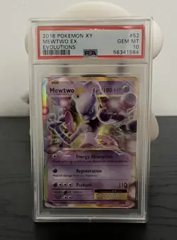 2016 Pokemon XY Evolutions Mewtwo EX 52/108 PSA 10 (Gem Mint) - Image 2