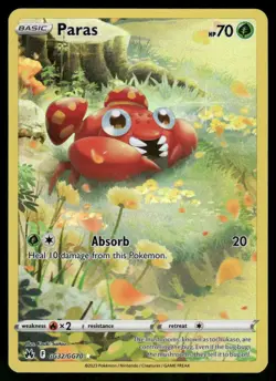 2023 Paras GG32/GG70 Ultra Rare Holo NM Crown Zenith: Galarian Gallery Pokemon - Image 1