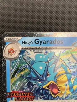 Pokemon Destined Rivals Mistys Gyarados Stamped Prerelease 049/182 - Image 2