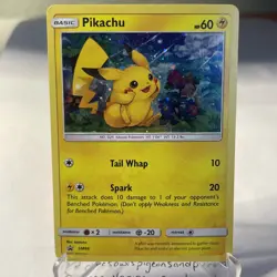 Pokemon TCG Pikachu SM86 Black Star Promo Holo Rare lp- - Image 1