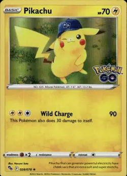 Pikachu (28) Holo Holo Rare Pokemon GO 028/078 NM - Image 1
