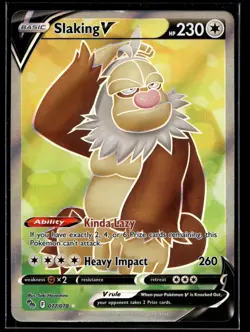 Slaking V (Full Art) Ultra Rare Pokemon GO 077/078 NM - Image 1