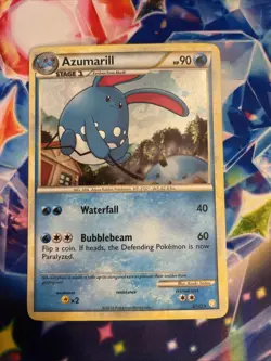 Azumarill 2/123 Pokemon Heart Gold Soul Silver Holo LP - Image 2
