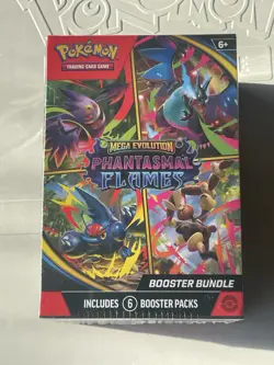 Pokemon TCG Mega Evolution Phantasmal Flames Booster Bundles New Sealed 6 Packs - Image 1