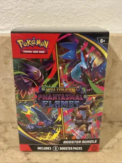 Pokemon TCG Mega Evolution Phantasmal Flames Booster Bundles New Sealed 6 Packs - Image 1