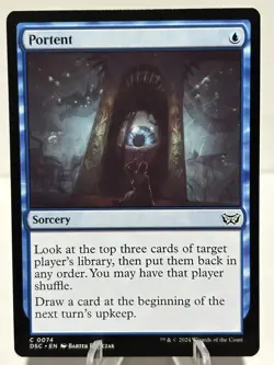 Portent 74 C Commander: Duskmourn: House of Horror NM MTG - Image 1