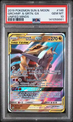 Grchmp. & Grtn. Gx 146 Pokemon Sun & Moon Unified Minds NM PSA 10 - Image 1