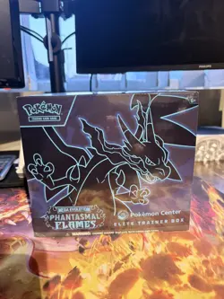Pokemon Phantasmal Flames Pokemon Center ETB New Sealed UK **Small Rip** - Image 1