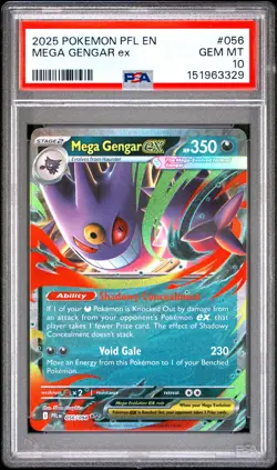 Mega Gengar Ex 056 Pokemon Pfl En-Phantasmal Flames PSA 10 - Image 1