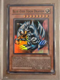 PSA 9 Blue-Eyes Toon Dragon DB1-EN066 Super Rare Vintage Yugioh Dark Beginning 1 - Image 2