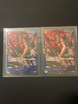 One Piece TCG 2x Flagship Zoro ST21-015 SR Japanese - Image 1