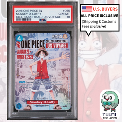 PSA 10 Luffy P-055 ONE PIECE Card College Basketball US Voyage Promo English - Image 1