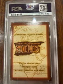 PSA 7 ONE PIECE CARDDASS HYPER BATTLE FIRST STAGE #C01 LUFFY 1999 - Image 4