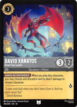 David Xanatos Steel Clan Leader 184/204 Whispers in the Well Disney Lorcana - Image 1