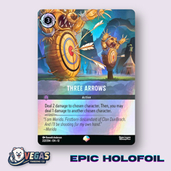 Three Arrows 222/204 Epic Holofoil Wilds Unknown Brave NM Disney Lorcana - Image 1
