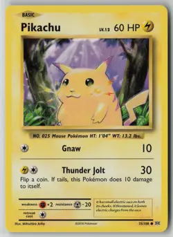 Pikachu 35/108 Pokemon Evolutions Common Lightly Played Card (LP) - Image 1