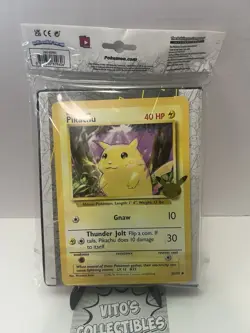 Pokemon TCG 25th Anniversary First Partner Collector’s Binder Pikachu Card Jumbo 820650809606 - Image 2