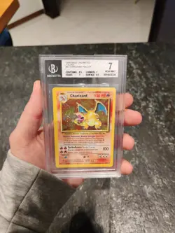 POKEMON CARD CHARIZARD HOLO 4/102 - ITA - SET BASE - BECKETT BGS 7 - Image 3