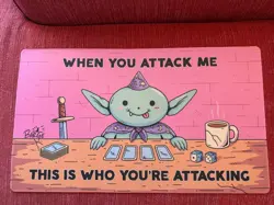 MagicCon Las Vegas 2026 Wizard of Barge When You Attack Me Goblin Signed Playmat - Image 1