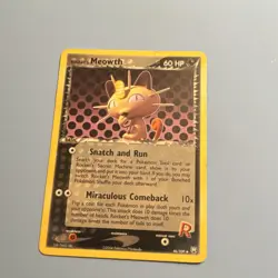 Pokemon TCG Rocket's Meowth Team Rocket Returns Reverse Holo Nintendo 2004 - Image 1