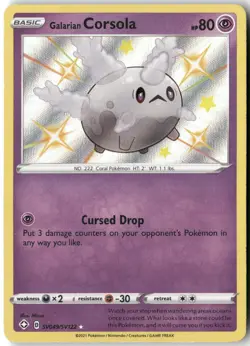 Galarian Corsola, Pokemon Shining Fates: Shiny Vault Holo Rare, SV049/SV122 NM - Image 1