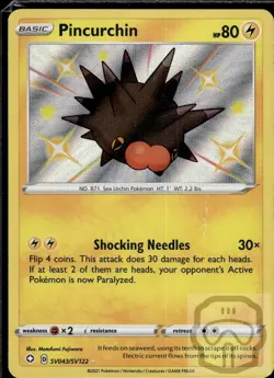 Pincurchin SV043/SV122 Shiny Rare Shining Fates Shiny Vault Pokemon Holo NM/M - Image 3
