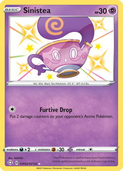 Sinistea SV052/SV122 Shiny Rare Shining Fates Shiny Vault Pokemon Holo NM/M - Image 1
