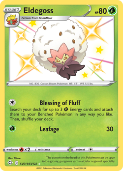 Eldegoss SV011/SV122 Shiny Rare Shining Fates Shiny Vault Pokemon Holo NM/M - Image 1
