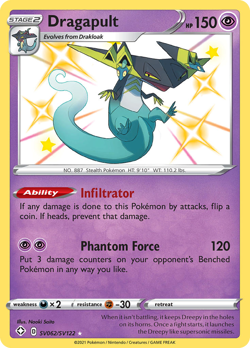 Dragapult SV062/SV122 Shiny Rare Shining Fates Shiny Vault Pokemon Holo NM/M - Image 1