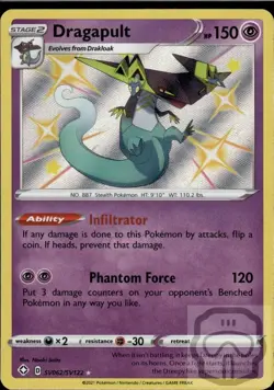 Dragapult SV062/SV122 Shiny Rare Shining Fates Shiny Vault Pokemon Holo NM/M - Image 3