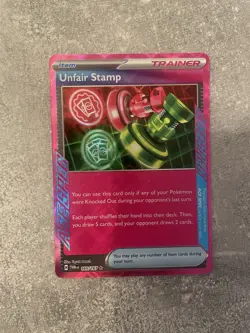 Pokemon TCG Unfair Stamp 165/167 Ace Spec Rare Twilight Masquerade M/Nm - Image 1