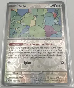 Ditto [Reverse Holo] #132 Pokemon Scarlet & Violet 151 - Image 1