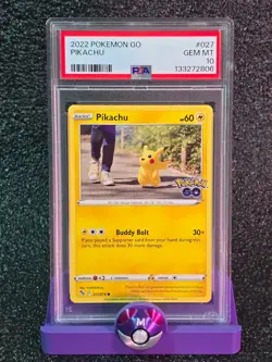 2022 POKEMON GO #027 PIKACHU PSA 10 - Image 1
