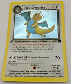 Dark Dragonite 5/82 - MP 1st Edition - Holo Team Rocket - Pokemon WOTC 2000 - Image 2