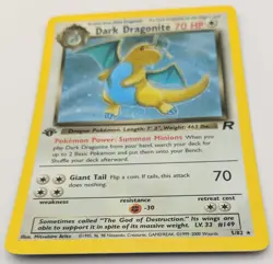 Dark Dragonite 5/82 - MP 1st Edition - Holo Team Rocket - Pokemon WOTC 2000 - Image 3